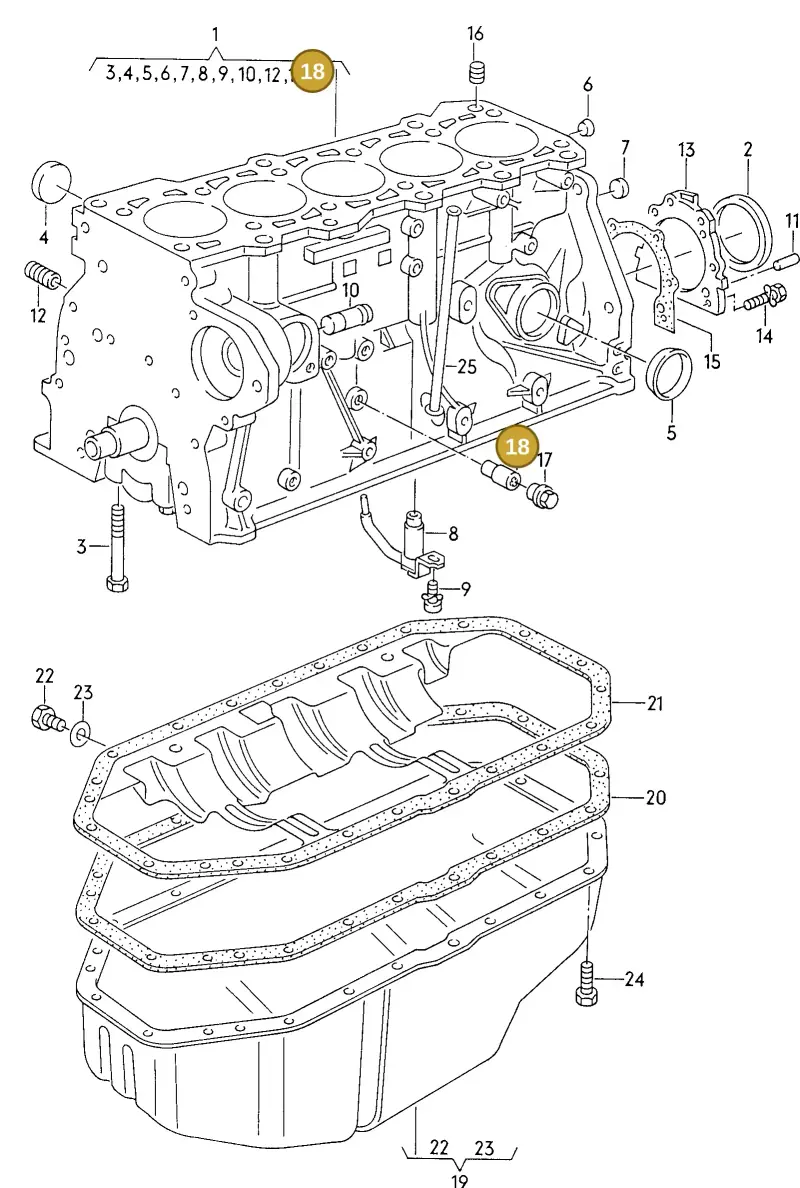 074103179 — Audi 100/Wagon (1989-1990) diagram 112004000, position 18