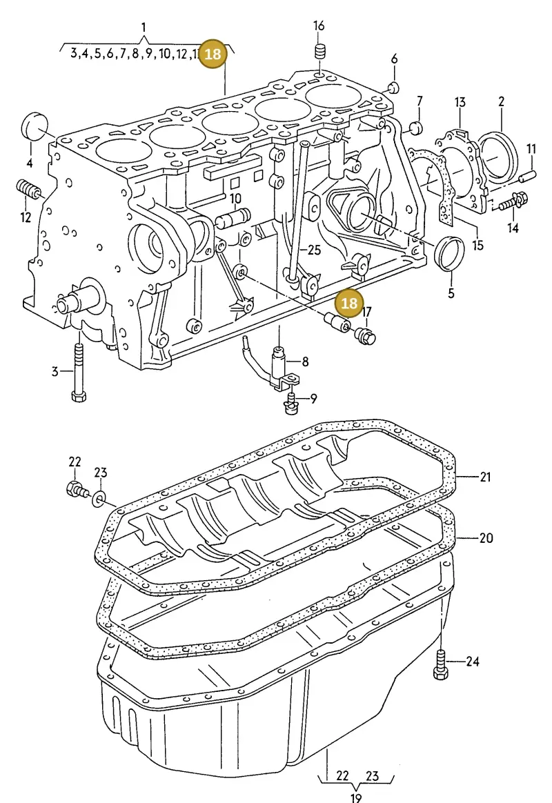 074103179 — Audi 100/Wagon         92 (1991-1992) diagram 118103280, position 18