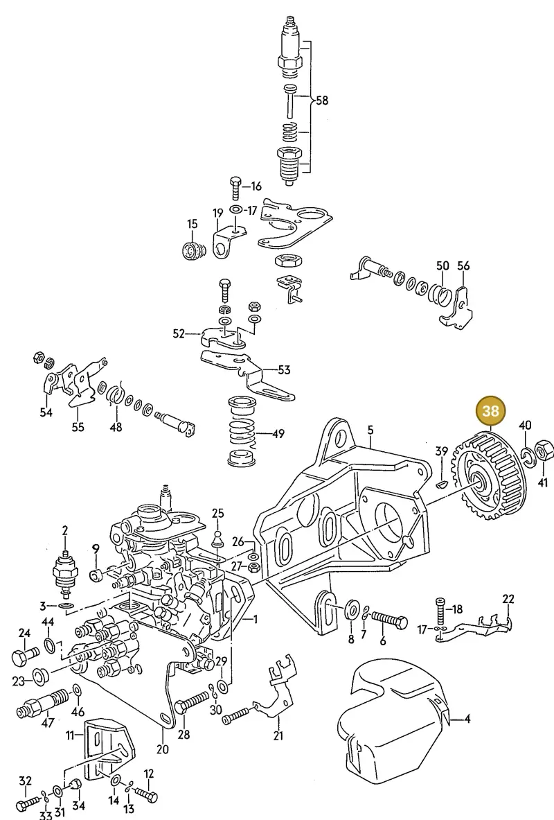 074130111H — Audi 100/Wagon (1989-1990) diagram 112039050, position 38