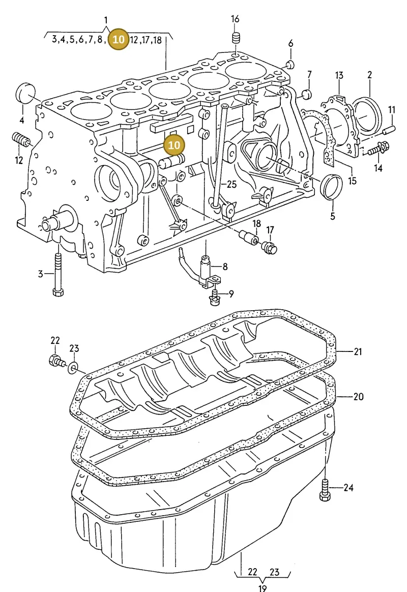 076121137A — Audi 100/Wagon         92 (1991-1992) diagram 118103280, position 10