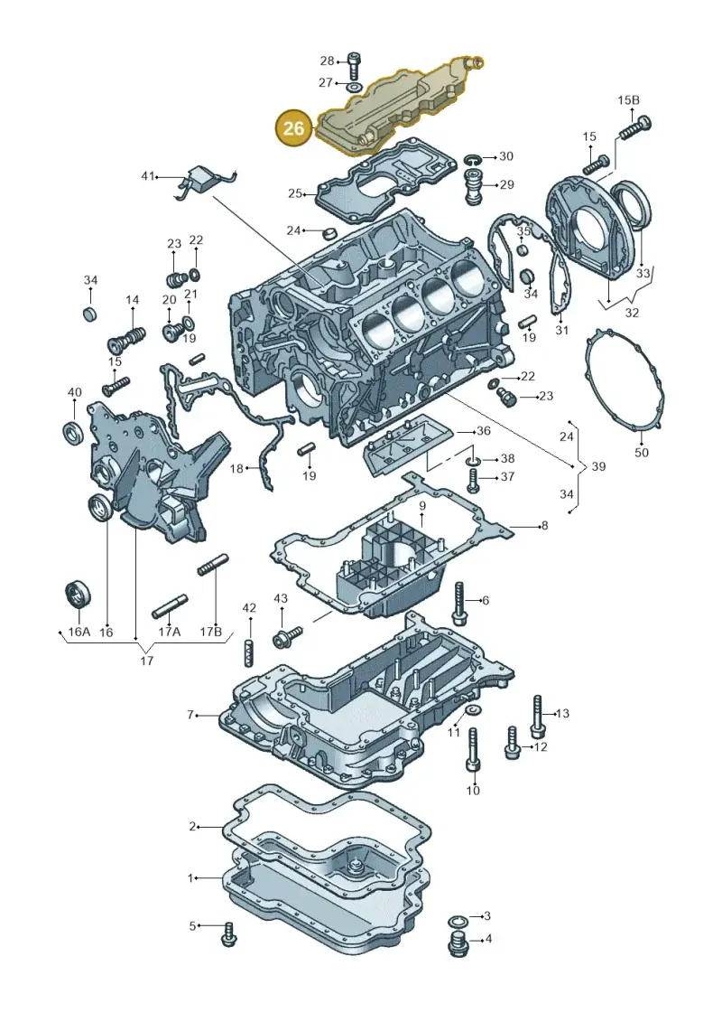 077103129J — Audi A8/S8/qu. lang (2003-2007) diagram 090002500, position 26