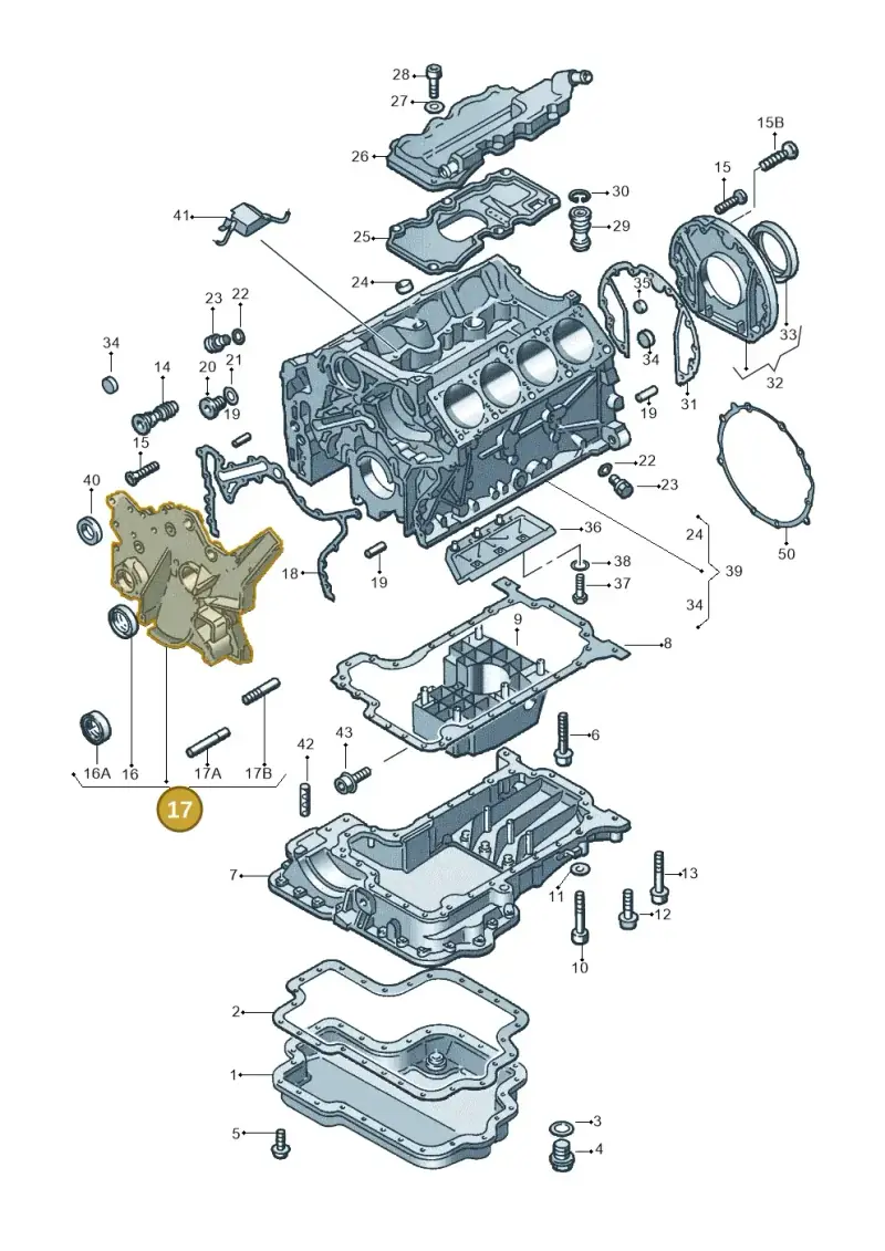 077103151H — Audi A8/S8/qu. lang (2003-2007) diagram 090002500, position 17