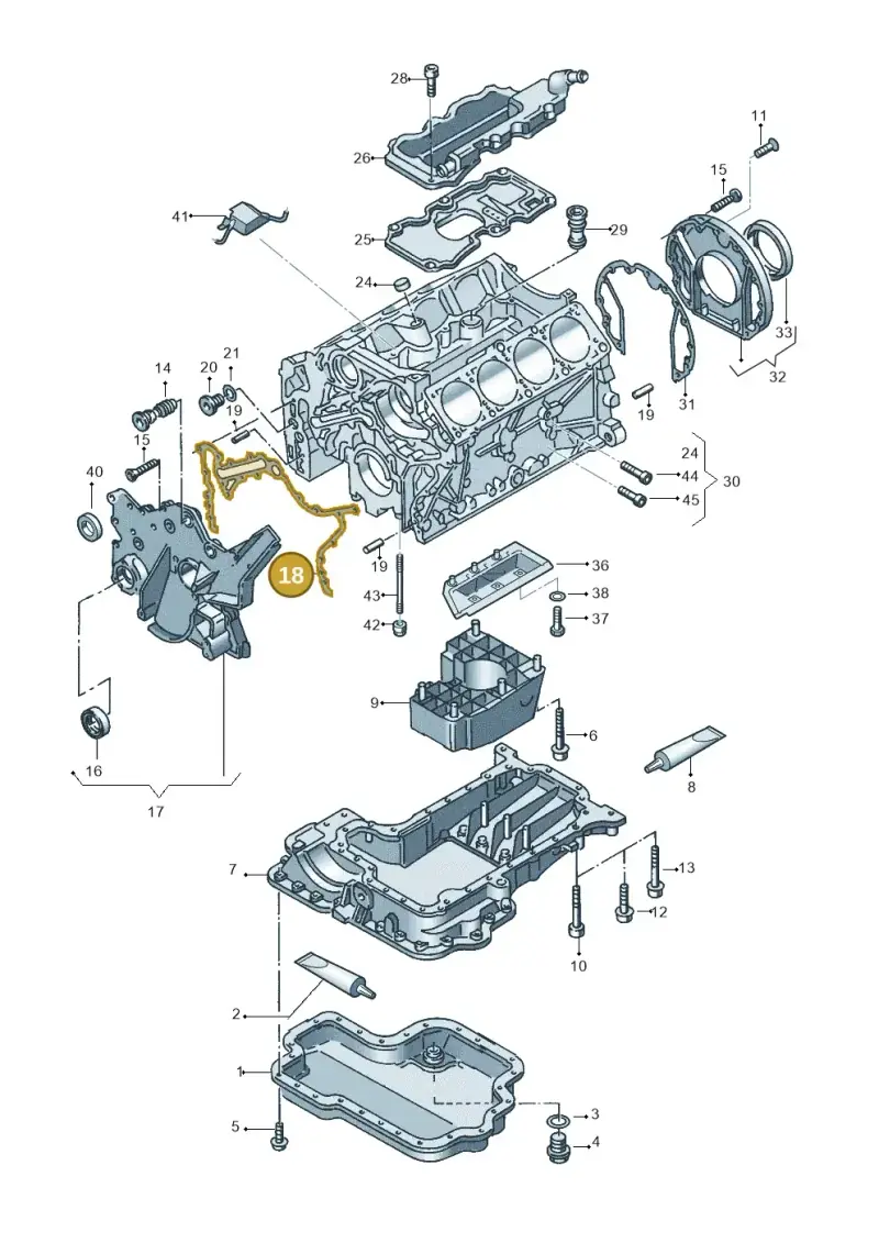 077103161G — Audi RS6 qu. (2003-2004) diagram 290103000, position 18
