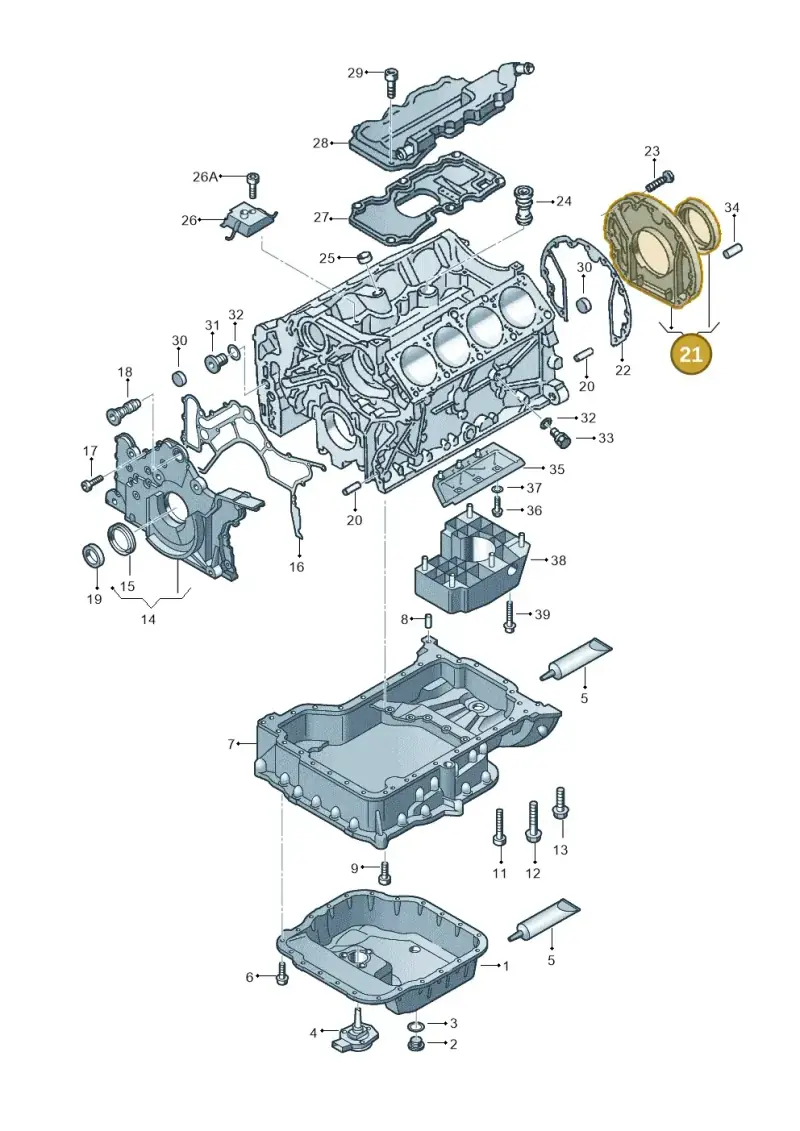 077103171N — Audi A6/Wagon/quattro (2001-2004) diagram 274103100, position 21