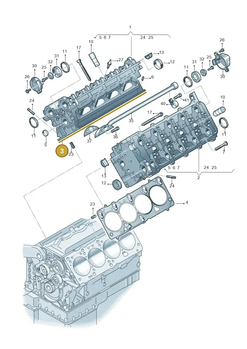 077103383BS — Audi A8/S8/qu. lang (2003-2007) diagram 255103690, position 3