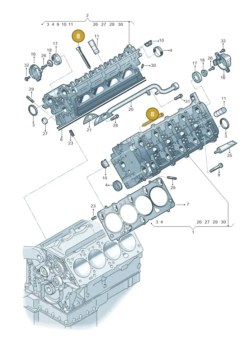 077103385D — Audi RS6 qu. (2003-2004) diagram 290103400, position 8
