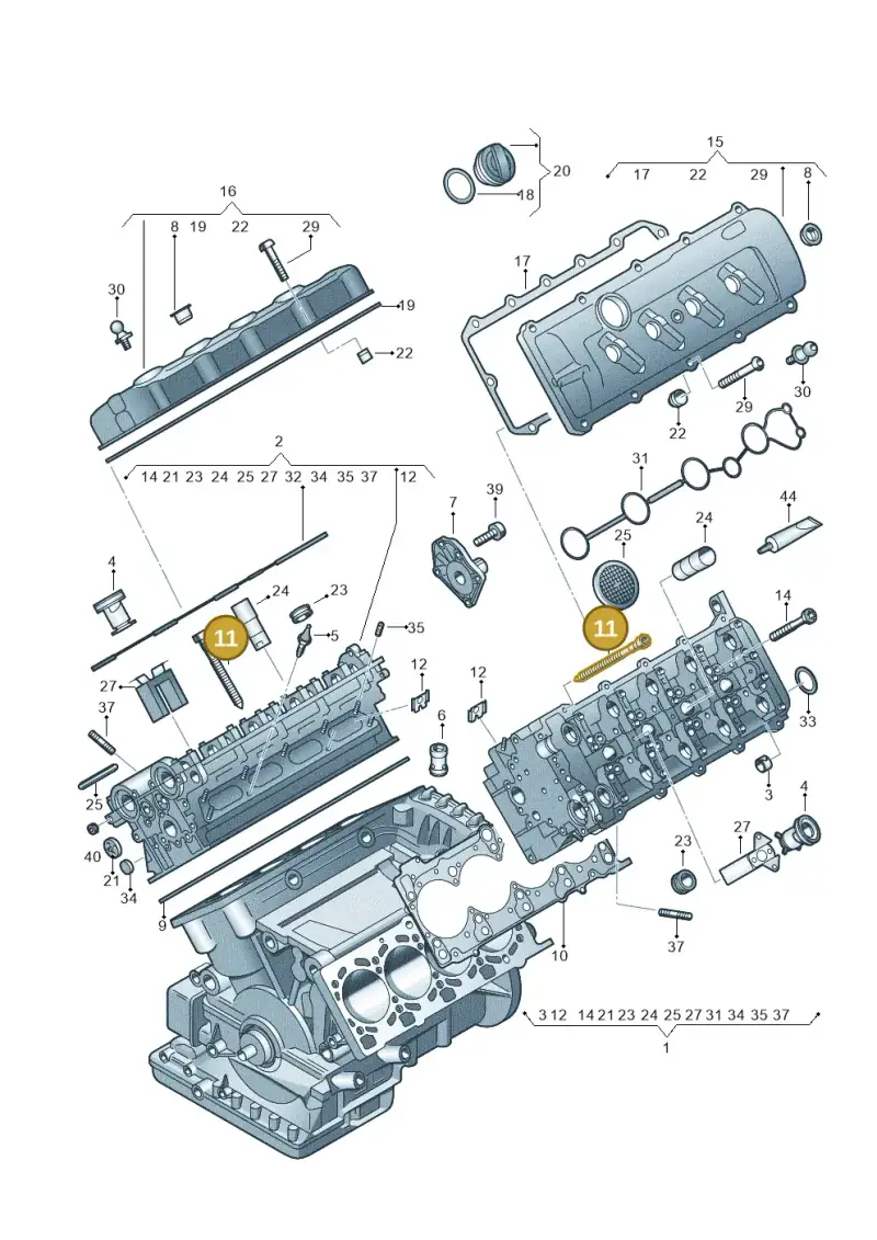 077103385D — Audi A4/S4 Cabrio./qu. 07> (2006-) diagram 448103600, position 11