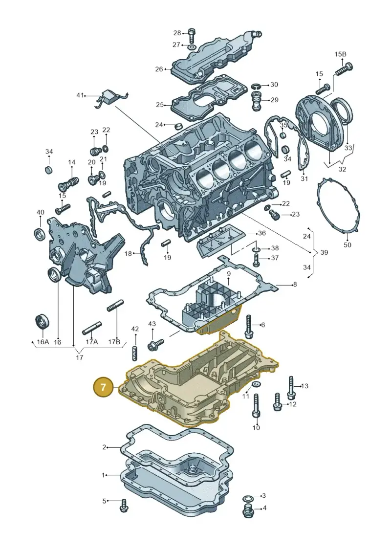 077103603AE — Audi A8/S8/qu. lang (2003-2007) diagram 090002500, position 7