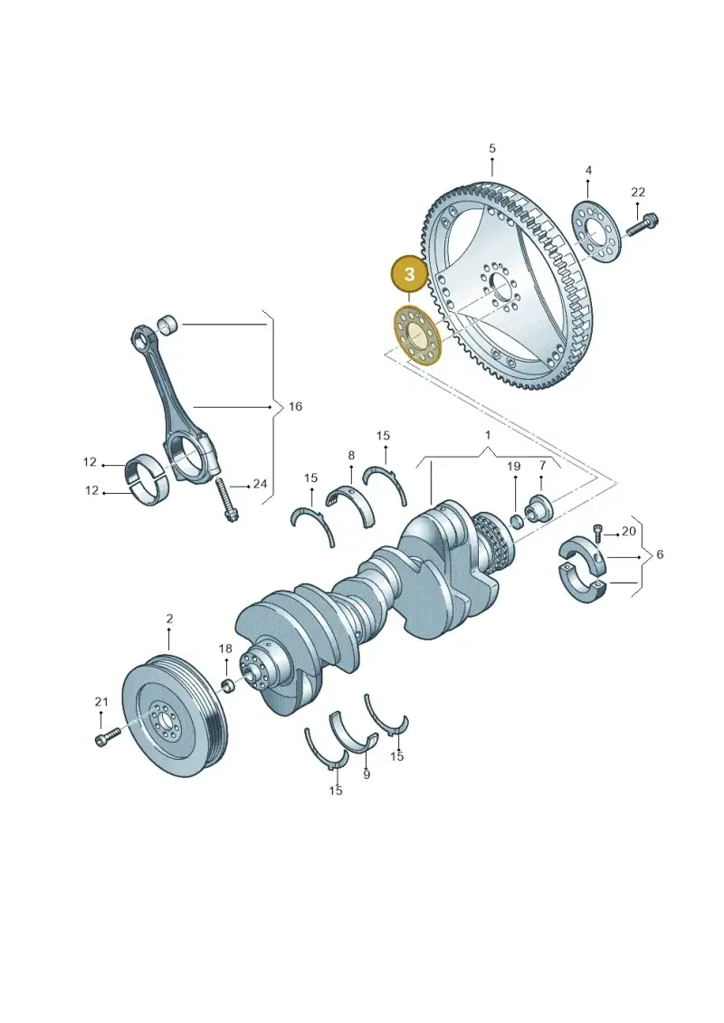 077105303H — Audi A6 2.7 TDI (2008-2011) diagram 448105400, position 3