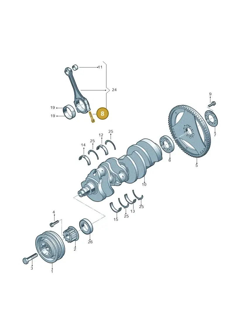077105425B — Audi RS6 qu. (2003-2004) diagram 290105000, position 8