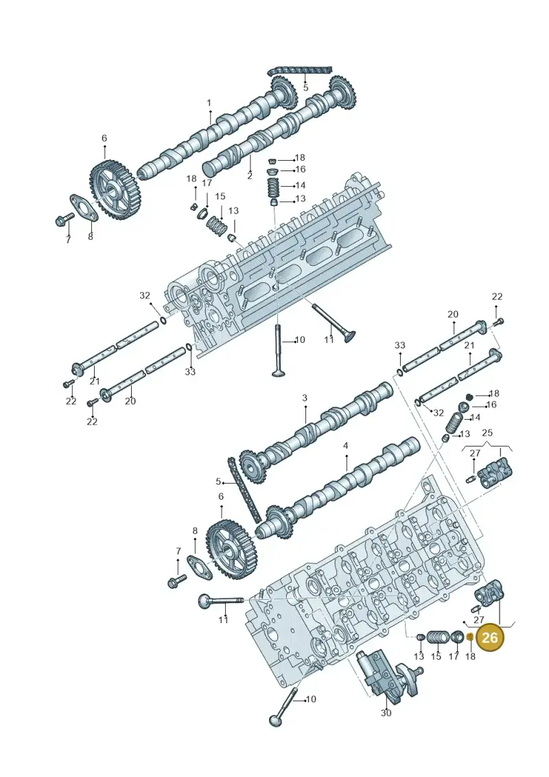 077109417K — Audi A8/S8/qu. lang (2003-2007) diagram 255109440, position 26