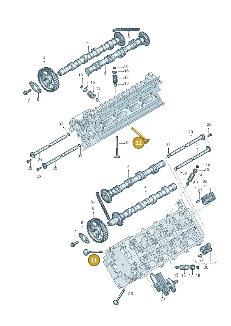 077109611S — Audi A8/S8/qu. lang (2003-2007) diagram 255109440, position 11