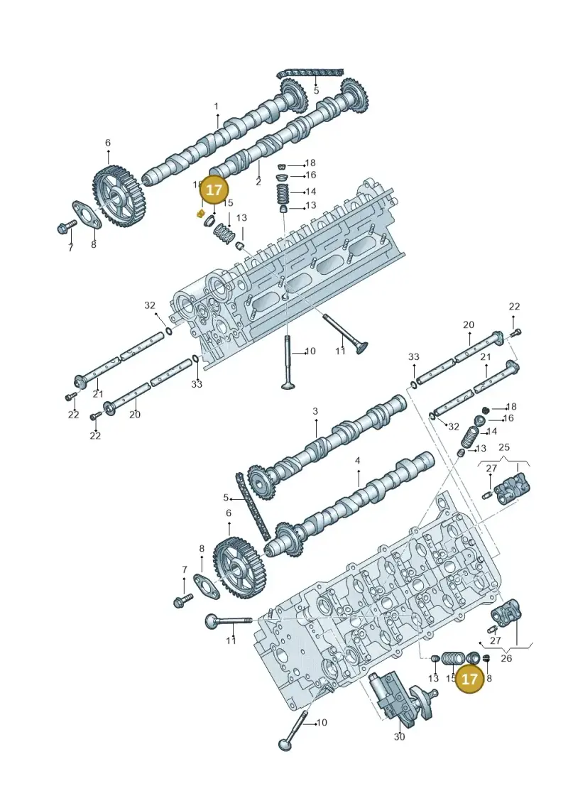 077109641H — Audi A8/S8/qu. lang (2003-2007) diagram 255109440, position 17