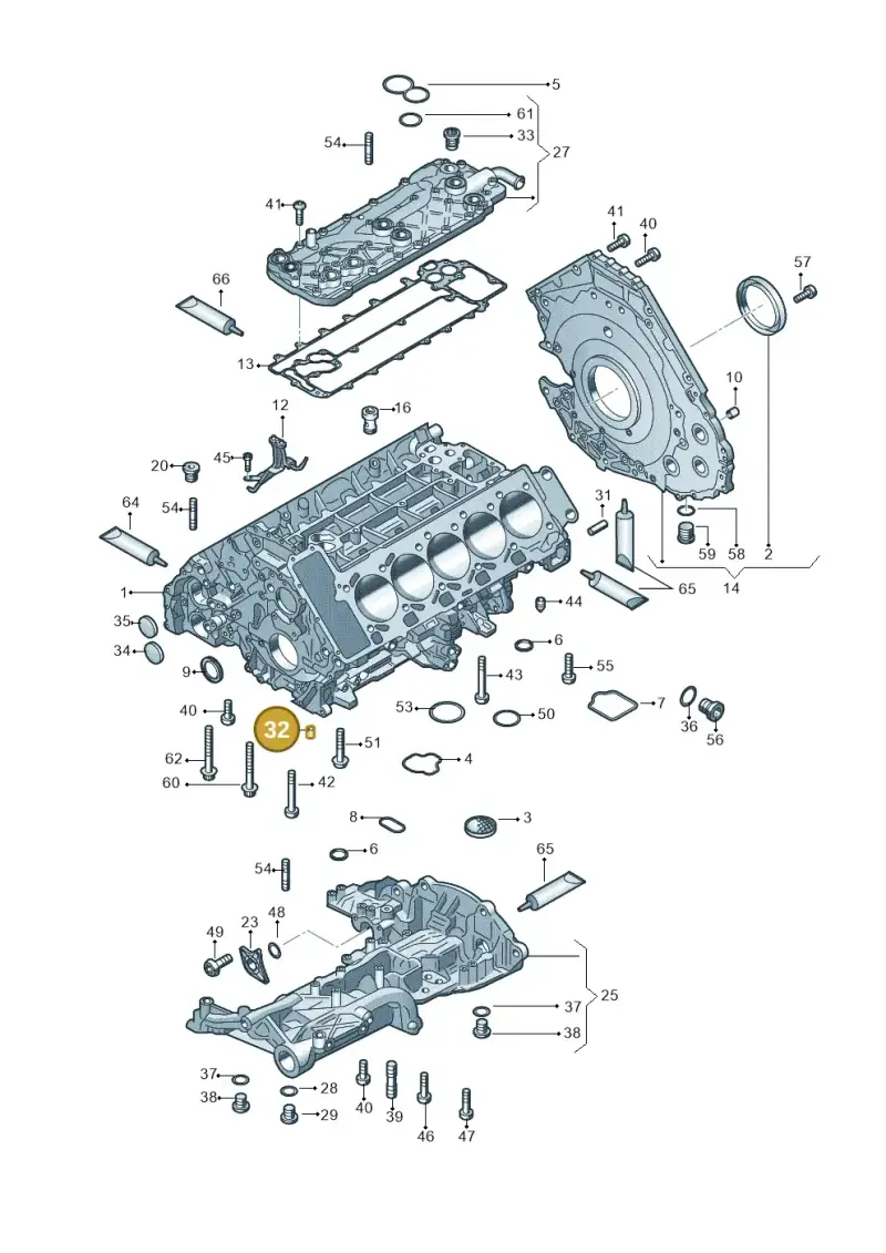 077115143D — Audi R8 Spyder (2015-2024) diagram 641103000, position 32