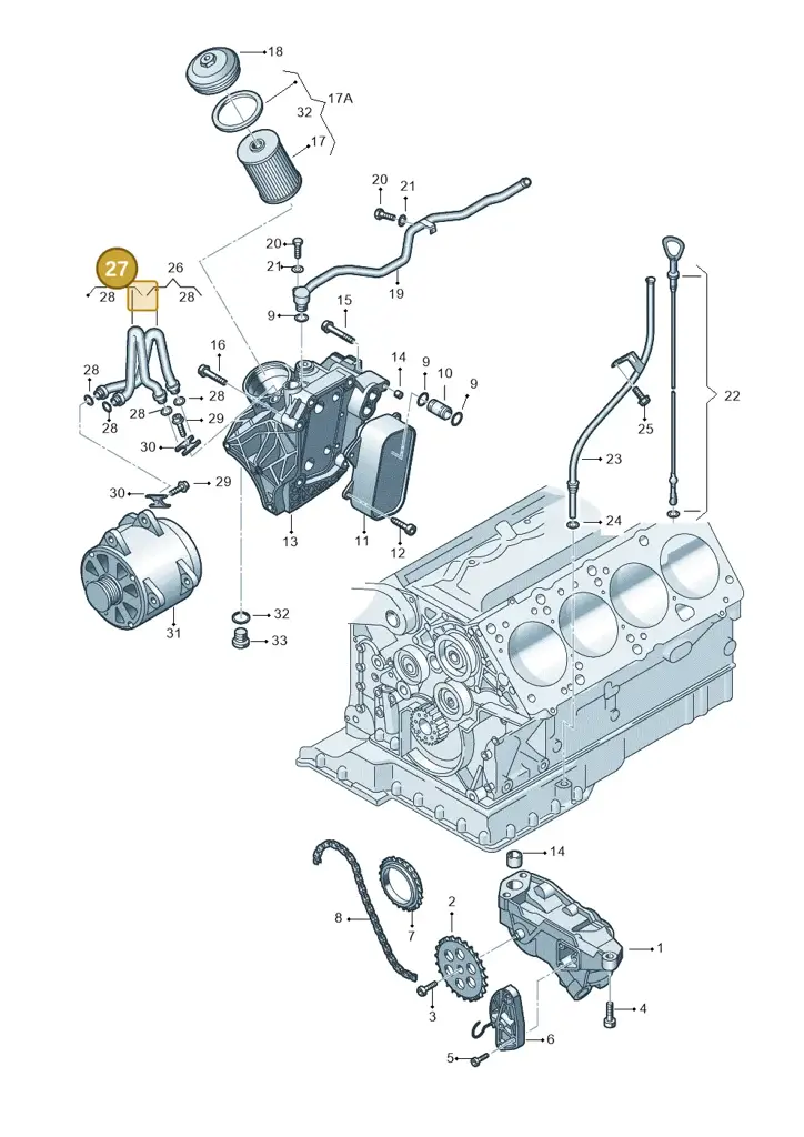 077117412Q — Audi A8/S8/qu. lang (2003-2007) diagram 291115800, position 27