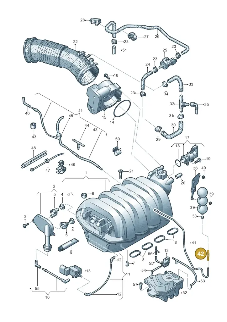 077133382 — Audi A5/S5 Coupe 08> (2007-) diagram 620133830, position 42