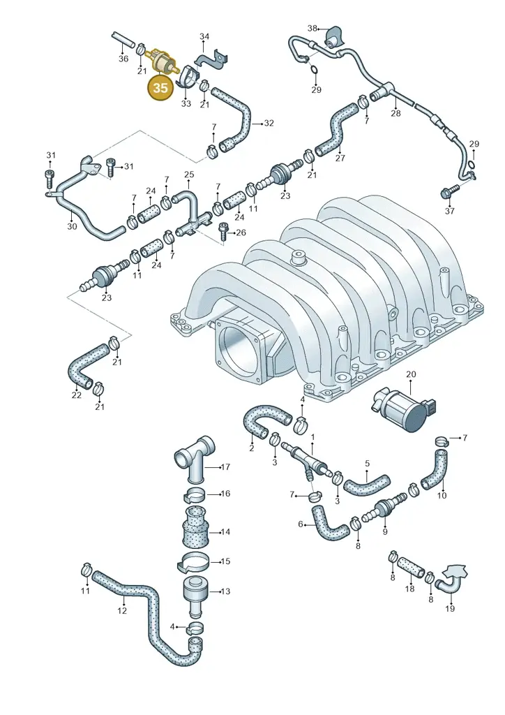 077133517C — Audi RS6 qu. (2003-2004) diagram 290133410, position 35