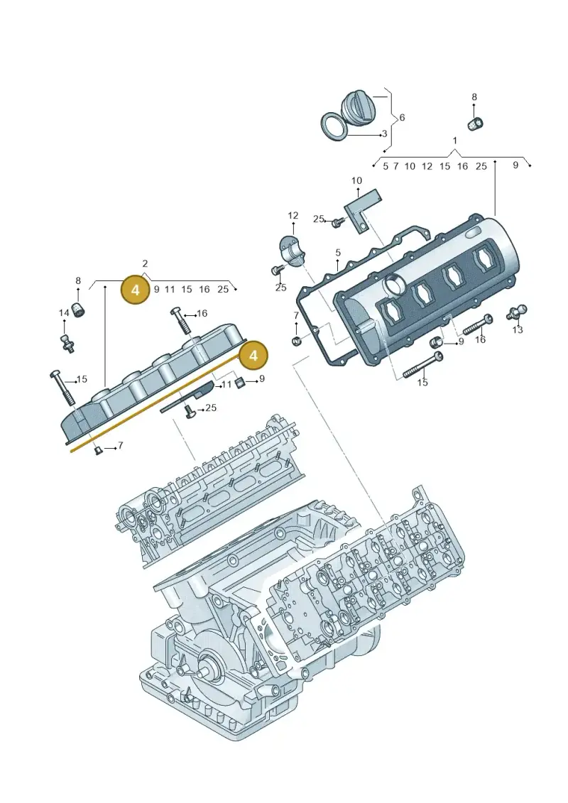 077198025B — Audi A4/S4 Cabrio./qu. (2002-2006) diagram 247103700, position 4