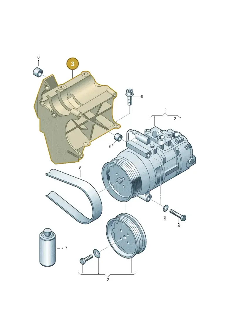 077260885N — Audi A8/S8/qu. lang (2003-2007) diagram 291260350, position 3