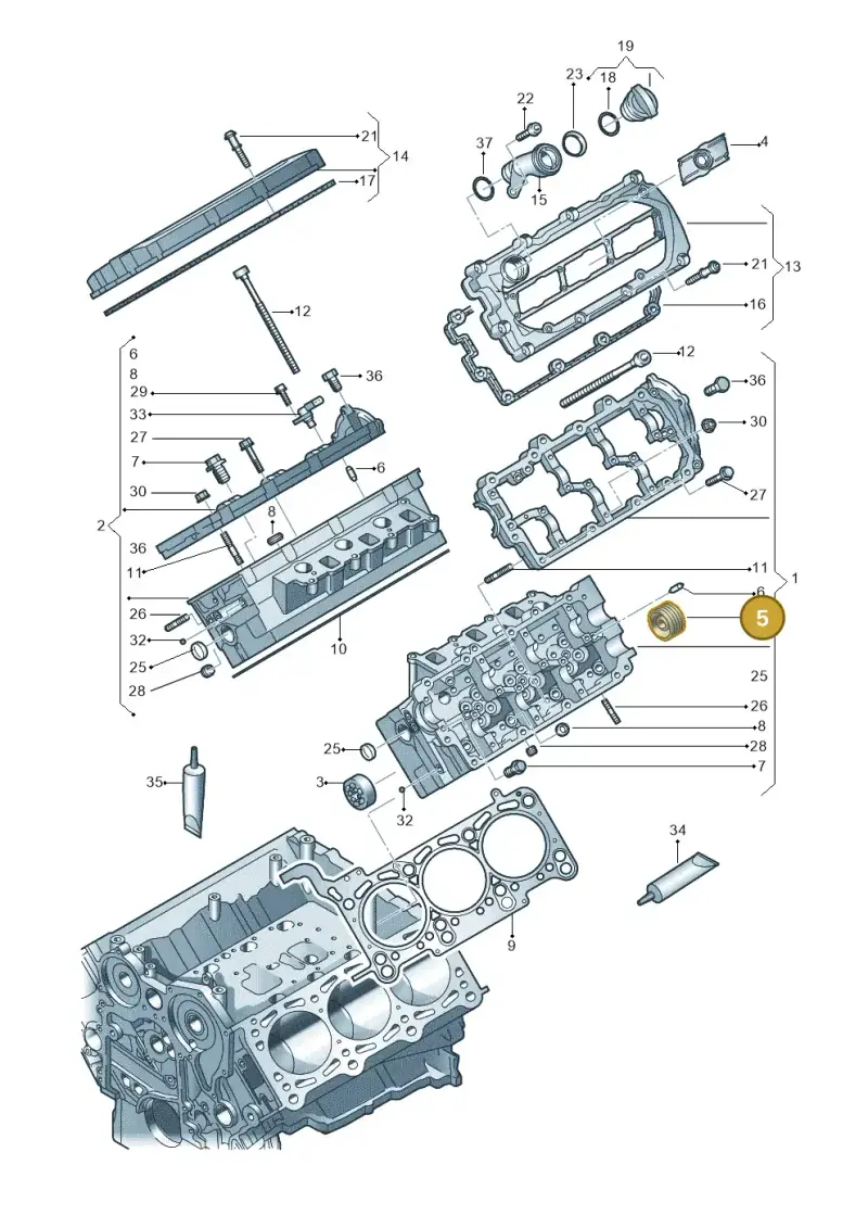 078103113E — Audi Q7 qu. 3.0 TDI (2009-2015) diagram 448103550, position 5