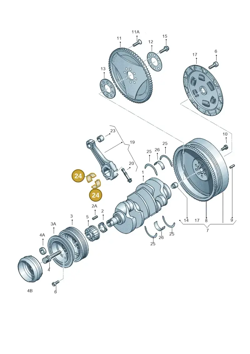 078105701NGLB — Audi A6/Wagon/quattro (2001-2004) diagram 118105300, position 24