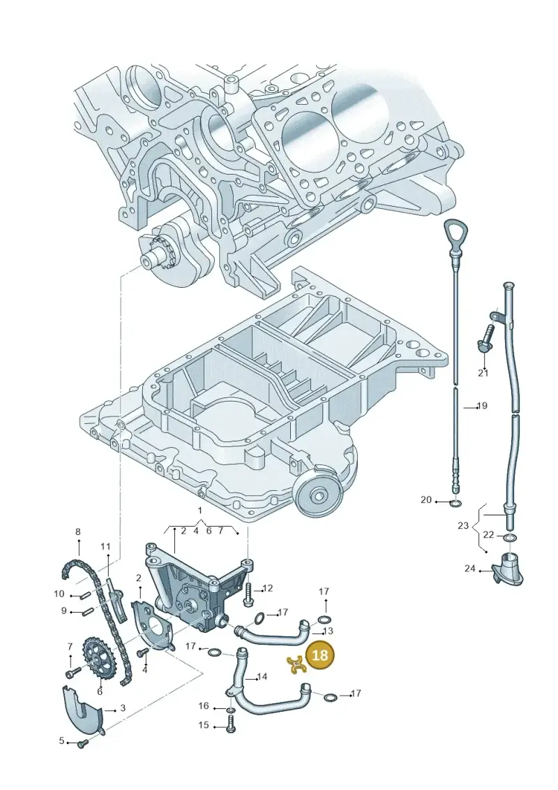 078115271A — Audi RS4 AV. QU. (2000-2001) diagram 233115100, position 18