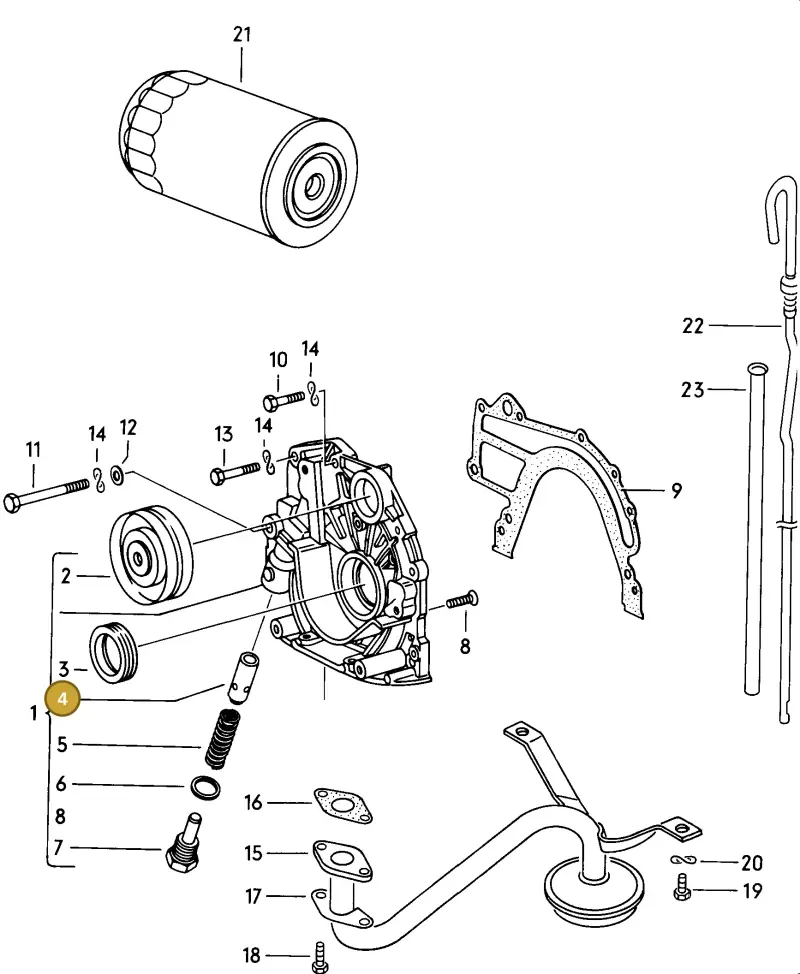 078115411 — Audi 100/Wagon (1989-1990) diagram 023017000, position 4