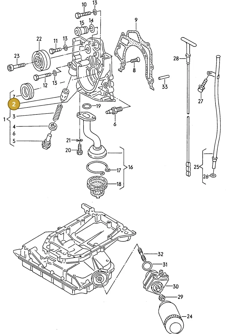 078115411 — Audi A8 (1996-1998) diagram 119115400, position 2