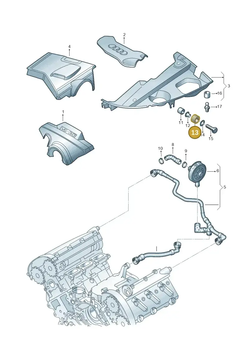 078129669 — Audi A6/S6/Avant/qu.   05> (2004-) diagram 249103800, position 13