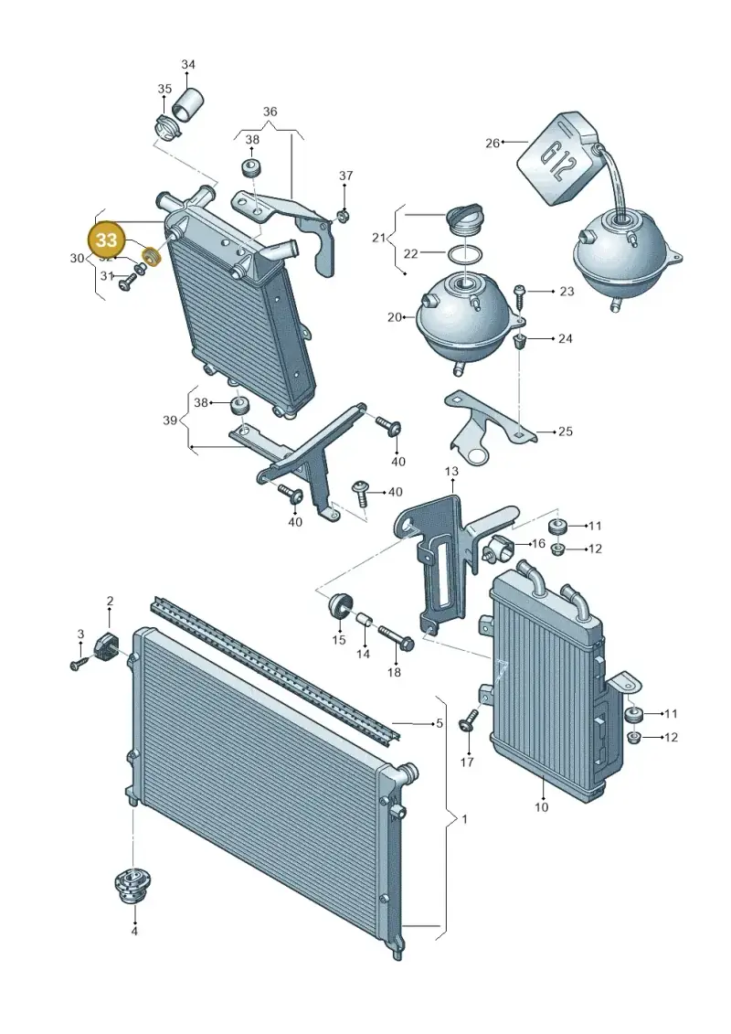 078129669 — Audi TTRS Plus Coupe (2009-2014) diagram 676121700, position 33