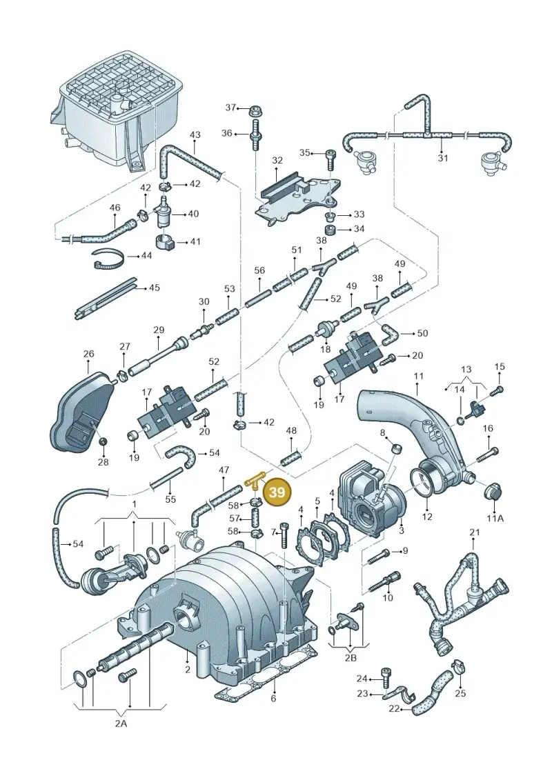 078129737A — Audi A4/S4 Cabrio./qu. (2002-2006) diagram 249133750, position 39