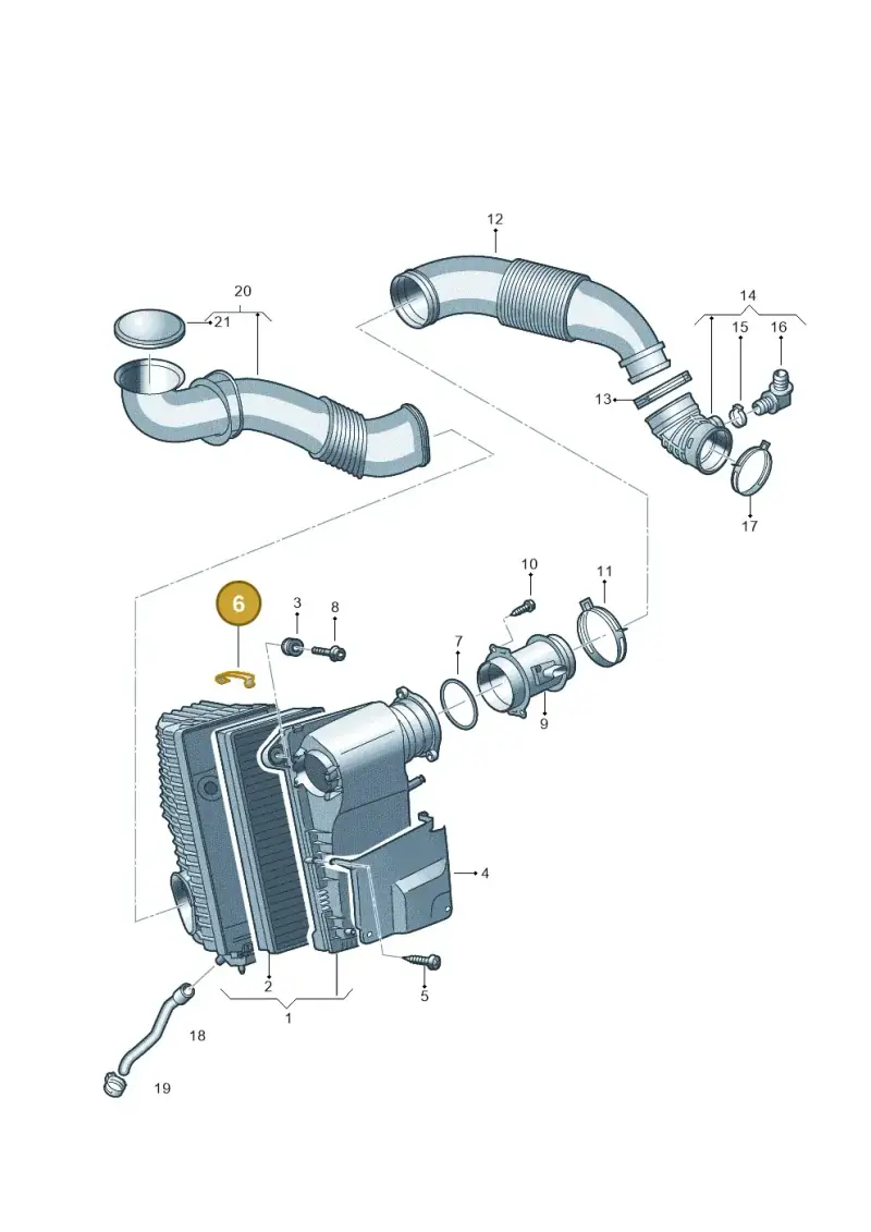 078129797 — Audi Q7 qu. 3.0 TDI (2009-2015) diagram 274129350, position 6