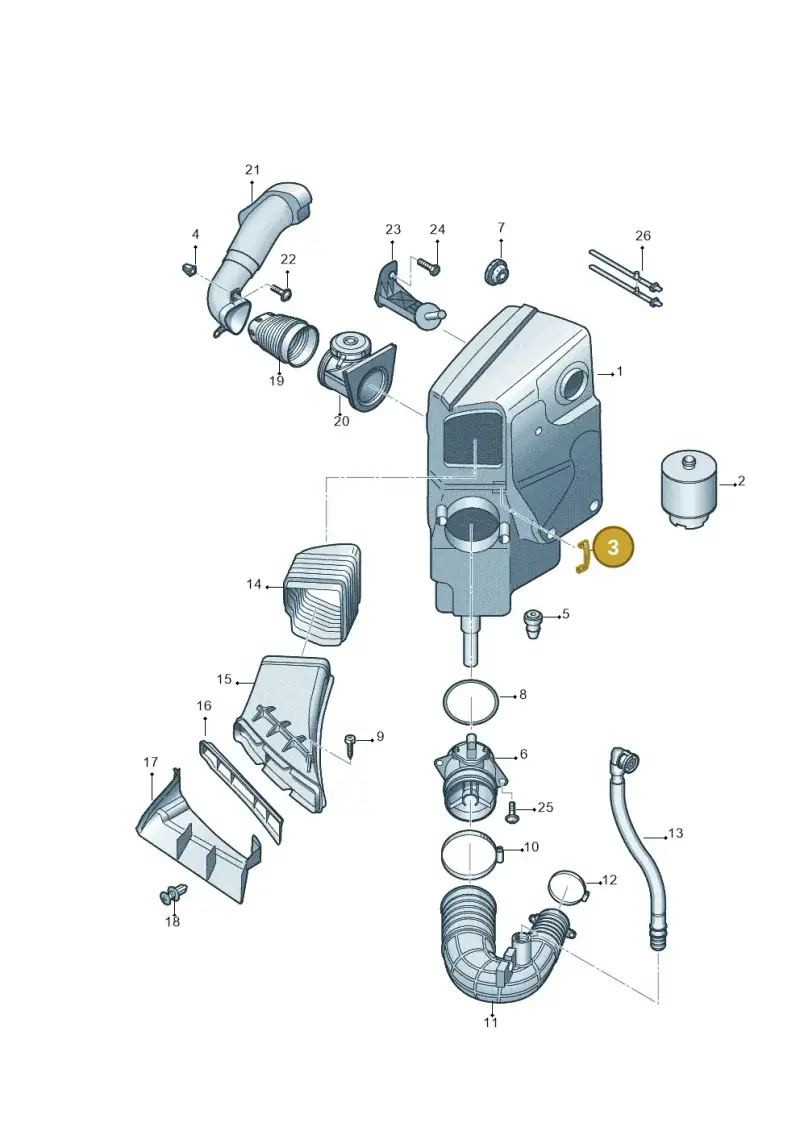 078129797 — Audi A6 2.7 TDI (2008-2011) diagram 448129100, position 3