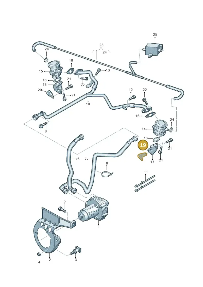 078131120E — Audi A4/S4 Cabrio./qu. (2002-2006) diagram 249131170, position 19