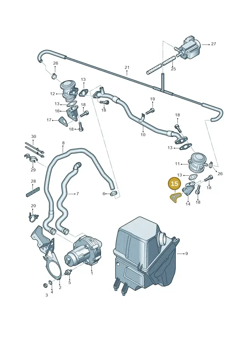 078131120E — Audi A6/Wagon/quattro (2001-2004) diagram 262131130, position 15