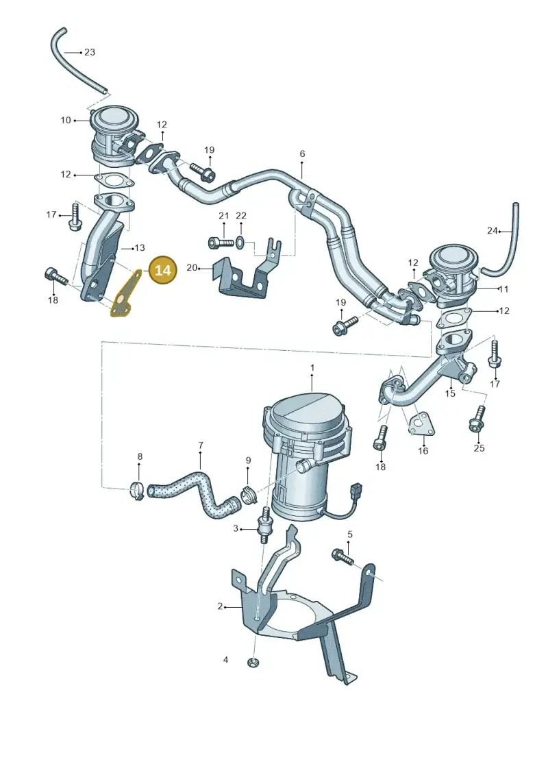078131120E — Audi RS6 qu. (2003-2004) diagram 290131400, position 14