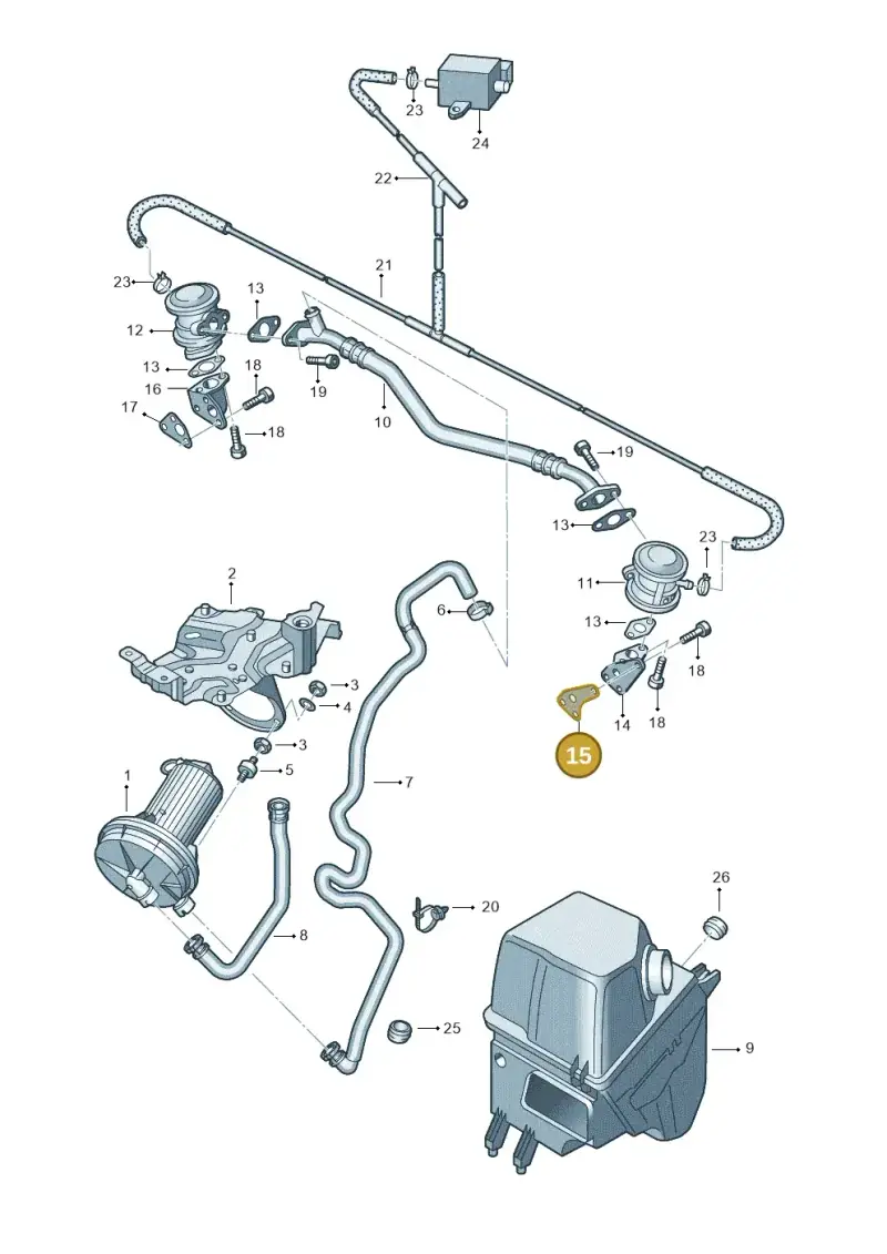 078131120E — Audi A8/S8/qu. lang (2003-2007) diagram 291131110, position 15