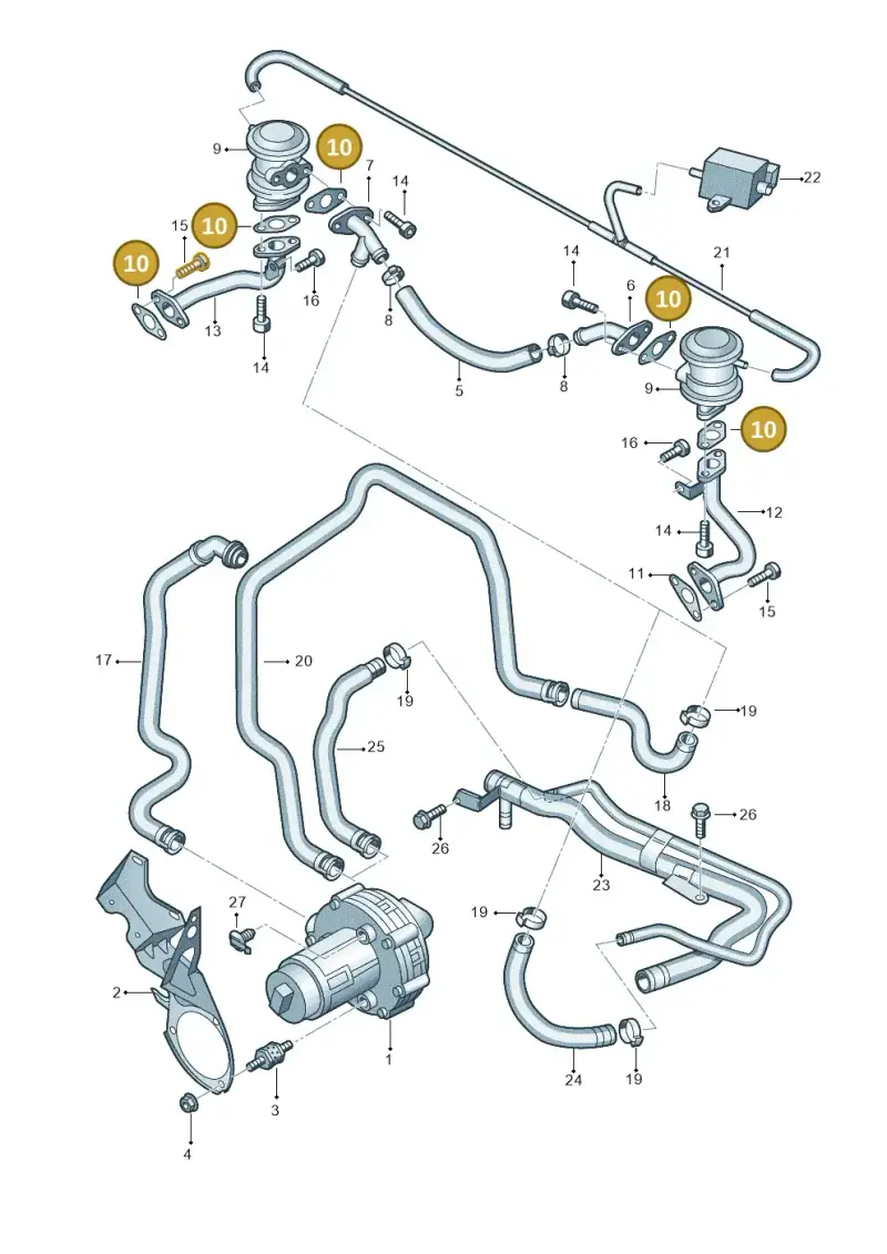 078131120K — Audi A4/S4 Cabrio./qu. 07> (2006-) diagram 247131150, position 10