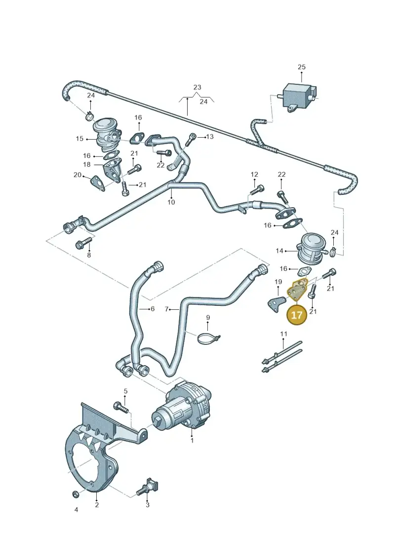 078131165 — Audi A4/S4 Cabrio./qu. (2002-2006) diagram 249131170, position 17
