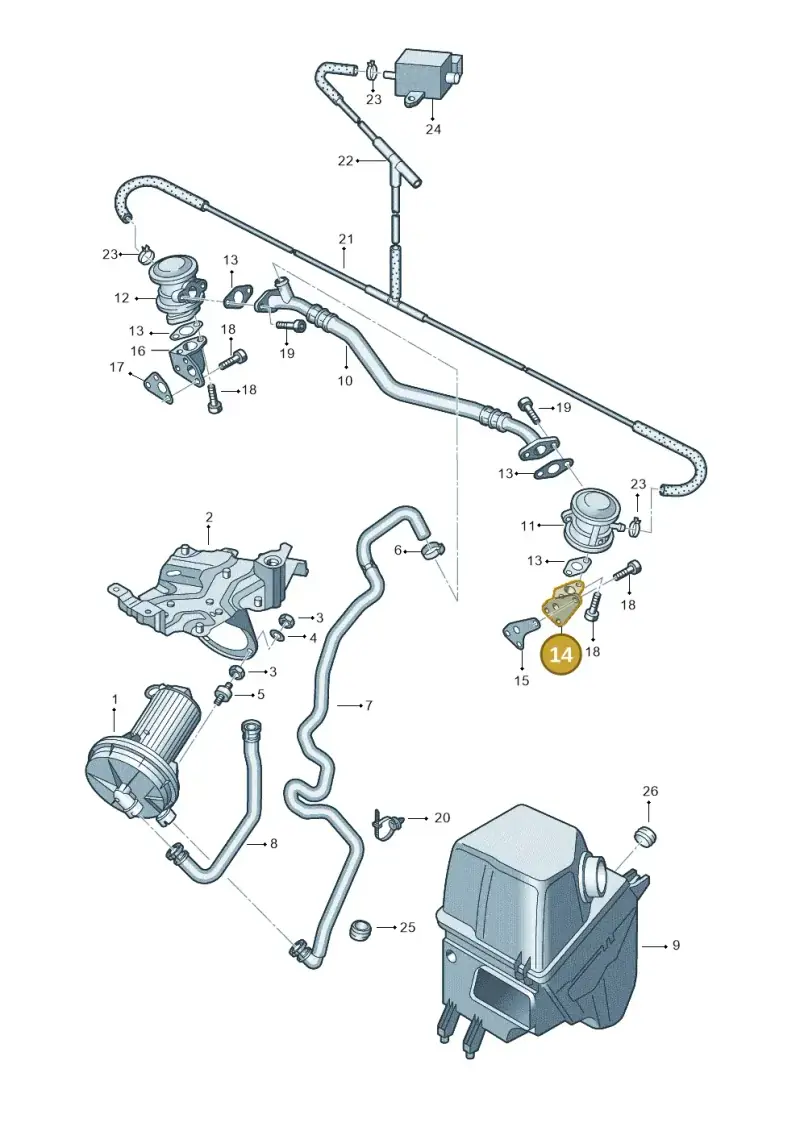 078131165 — Audi A8/S8/qu. lang (2003-2007) diagram 291131110, position 14