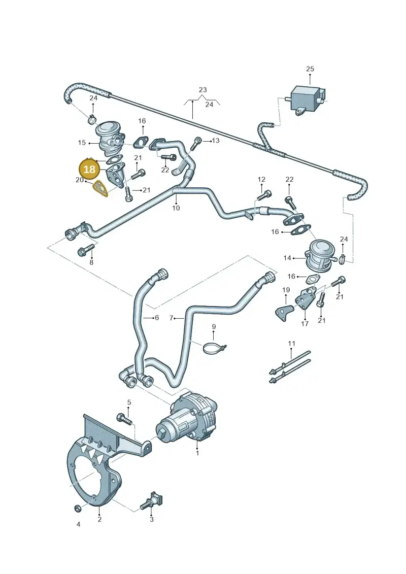 078131166 — Audi A4/S4 Cabrio./qu. (2002-2006) diagram 249131170, position 18