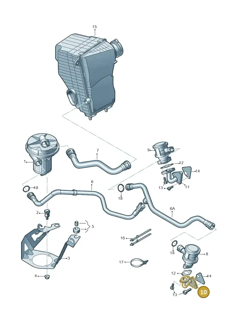 078131166 — Audi Q7 qu. 3.0 TDI (2009-2015) diagram 493131150, position 10