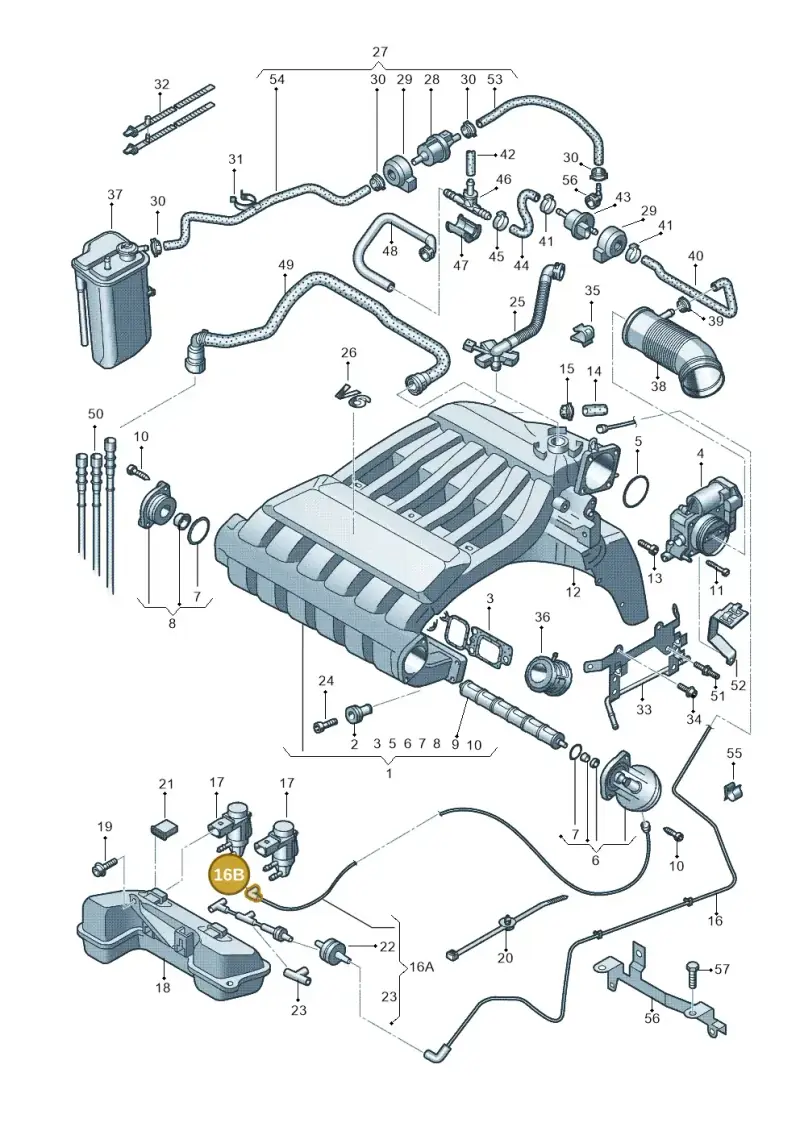 078131179 — Audi TT Coupe/Roadster 08> (2007-) diagram 412133820, position 16B