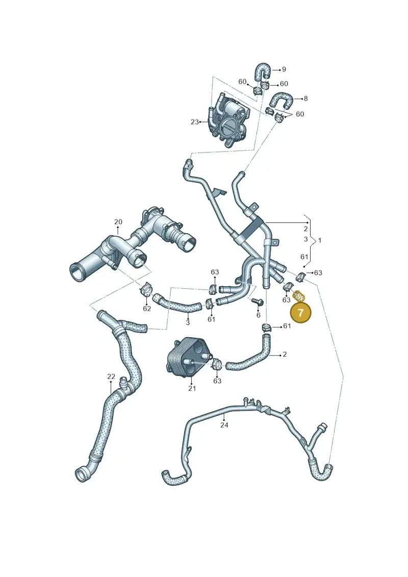 078133335A — Audi A5 Sportback (2016-2020) diagram 849121260, position 7