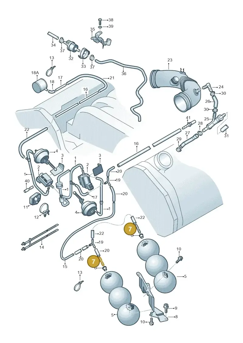 078133382J — Audi A8/S8/qu. lang (2003-2007) diagram 291133550, position 7