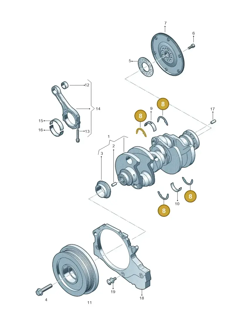078198421 — Audi A6 2.0 (2018-) diagram 838105600, position 8