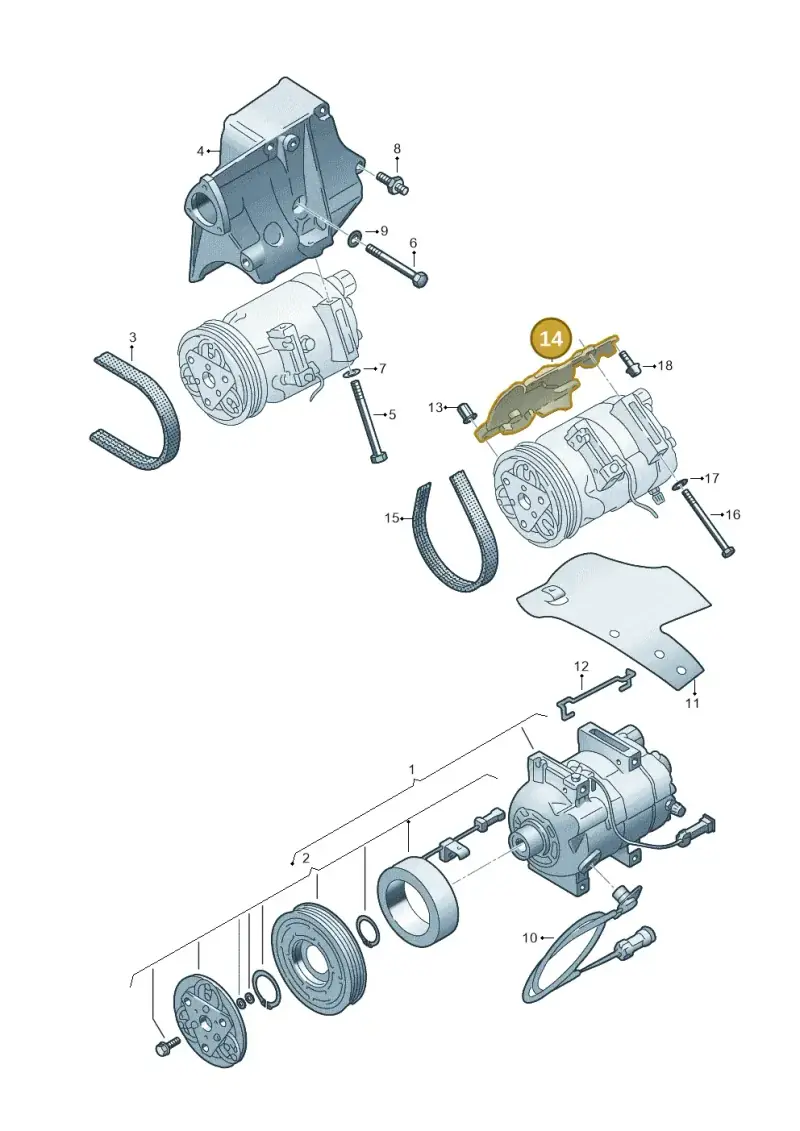 078260835F — Audi A8 quattro (1999-2002) diagram 118260200, position 14