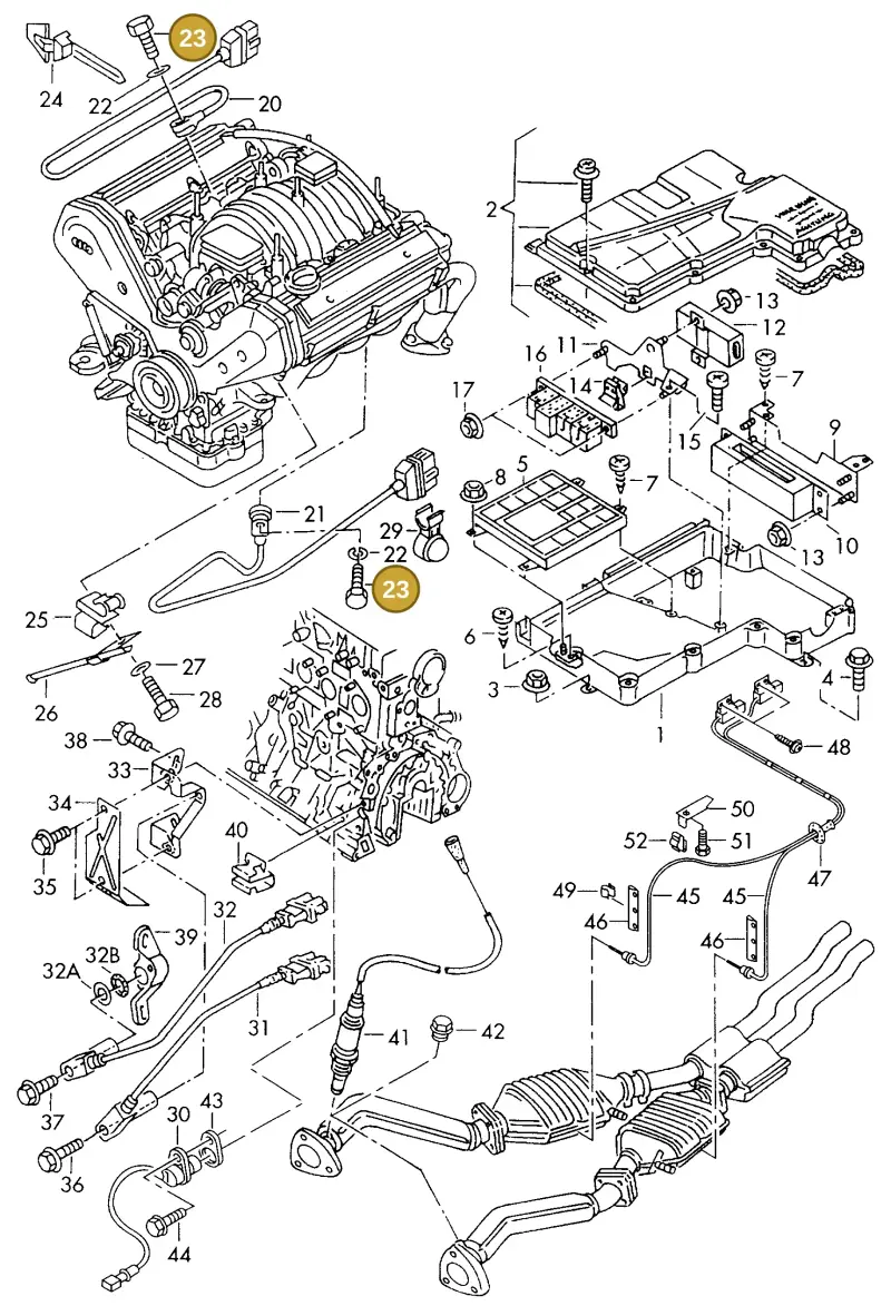 078905319 — Audi A8 (1996-1998) diagram 152906100, position 23
