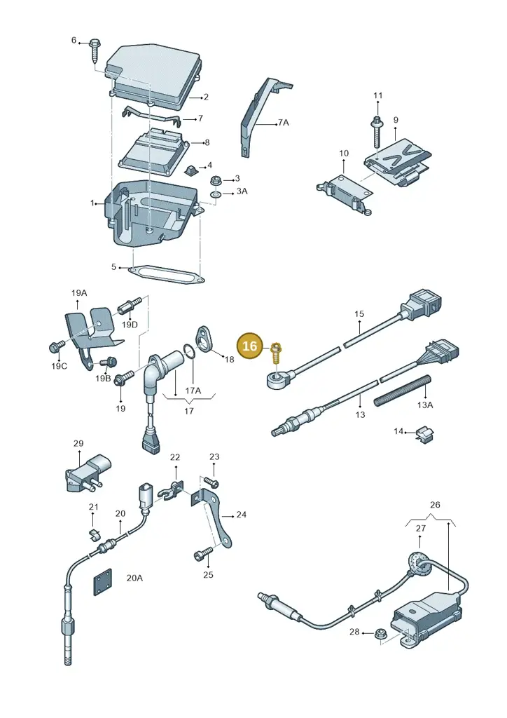 078905319 — Audi A4/S4 Cabrio./qu. (2002-2006) diagram 249906100, position 16