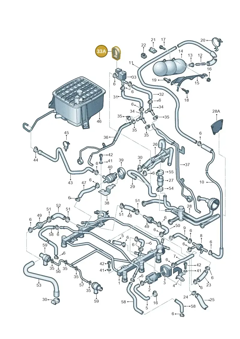 078906287D — Audi A6/Wagon/quattro (2001-2004) diagram 262133870, position 33A